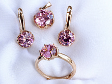 фото Комплект (серьги-кольцо-подвеска  ) - (артикул - 18ks09115-ZZ1291)
